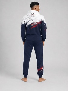 Ensemble de survêtement pour homme personnalisé, tendance, respirant, coupe oversize, imprimé, avec sweat à capuche et pantalon de jogging, style décontracté - Product Image 6