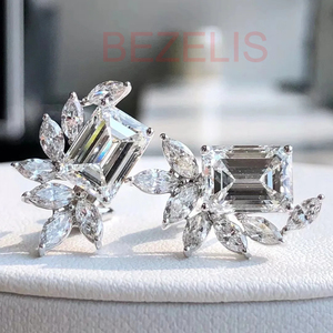 Stunning <b>Earrings</b> for Everyday Wear Certified Jewelry <b>Gold</b> Luxury Lab Grown Diamond Jacket <b>Earrings</b> - Product Image 3