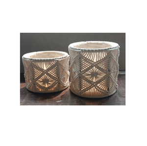 <b>Storage</b> <b>Baskets</b> Wholesale Handmade Macrame <b>Storage</b> <b>Basket</b> Boho Decor Cotton <b>Rope</b> Handwoven Hollow <b>Basket</b> With Handle - Product Image 5