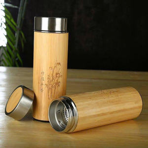 Bouteille d'eau en bambou écologique durable, isolée sous vide, pour un usage quotidien - Product Image 4