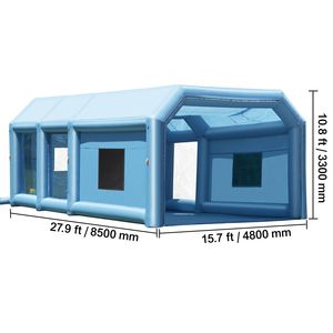 Cabina di Verniciatura Gonfiabile Portatile per Auto e Piccoli Camion 27.9 X 15.7 X 10.8 ft con Sistema di Illuminazione LED 950W+750W per Essiccazione - Product Image 1