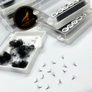 Fournisseur fiable d'extensions de cils pré-faits de qualité supérieure, 3D-8D, faits à la main, naturels, longs, noirs mats, en cheveux synthétiques, vente en gros - Product Image 3