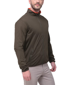 Vestes en nylon et élasthanne personnalisées avec logo OEM, col montant, fermeture éclair bidirectionnelle, ourlet élastique, coupe-vent imperméable – Vente en gros - Product Image 2