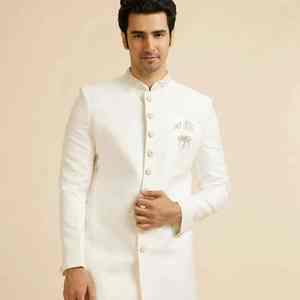 Traje Tradicional Indio Pakistaní para Novio, Salwar Kameez para Boda Real, Protección Solar, Sin Arrugas - Product Image 1