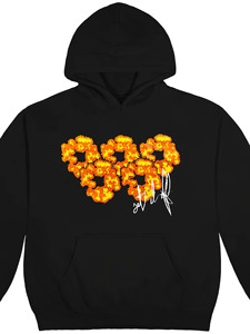 Sudadera con capucha con estampado de llamas negras. Nombres alternativos: * Sudadera con capucha estilo streetwear con estampado de fuego * Sudadera con capucha gráfica extragrande * Llama urbana - Product Image 1