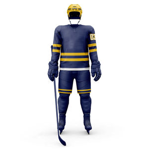Uniforme de hockey sur glace pour hommes fabriqué en usine, manches courtes, respirant, 100% polyester, vente en gros disponible - Product Image 3