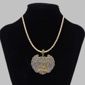 Pendentif Hip Hop en Diamant de Laboratoire Premium Plaqué Rhodium, Argent Sterling 925, Bijou Élégant et Sertie de Pierres pour Mariage, Fête Décontractée, Cadeau - Product Image 1