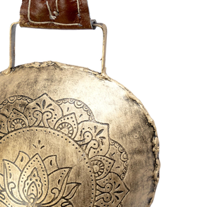 Sonnette de porte décorative en métal, motif floral lotus, cloche d'entrée rustique pour la maison, le jardin, décoration murale, cadeau, vente en gros - Product Image 3