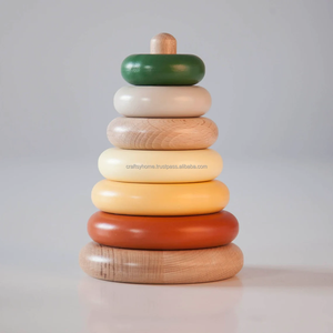 Torre de Osos Personalizada, Vajilla de Madera Pulida, Torre Educativa Apilable, Tema Budista, Regalo Festivo, Decoración del Hogar, Hecho a Mano - Product Image 5