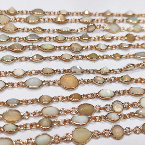 Ópalo Etíope Natural de 5-10 mm, Conector de Latón con Forma de Briolette Mixta para la Fabricación de Joyas, Se Vende por Pie - Product Image 1