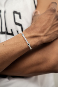 Bracelet tennis en argent 925 pour homme, motif croix, serti de diamants moissanite, élégant, bijou de fiançailles, cadeau pour homme - Product Image 2