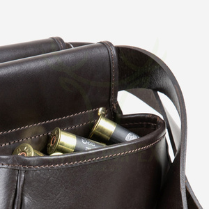 Bolsa de cartuchos de cuero vacuno de primera calidad con cinturón que contiene 100 cartuchos, duradera y cómoda para cazadores. - Product Image 3