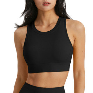 Sujetador deportivo sin costuras para mujer, con efecto push-up, para venta en línea, ropa de gimnasio, sujetador deportivo para yoga, con relleno. - Product Image 3