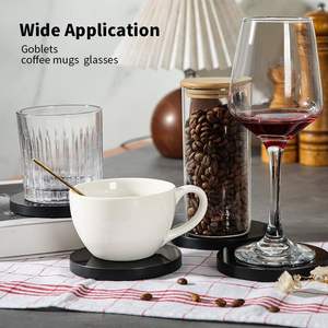 Posavasos de Mármol a Cuadros, Posavasos de Piedra Negra y Blanca para Mesa, Accesorios de Cocina, Decoración del Hogar a Cuadros y Moderna - Product Image 4