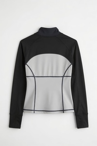 Zipper Pocket Design Women Yoga Sports Long Sleeve Coat Thumb Hole Zipper Tight <b>Lightweight</b> Breathable <b>Running</b> Sportswear <b>Jacket</b> - Product Image 2