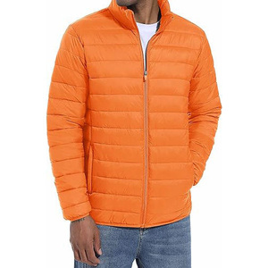 Stylish Men's Puffer Bomber <b>Jacket</b> Modern Design Casual Durable Winter Coat Zipper Warm Fashionable Outerwear Water Resistant - Product Image 1