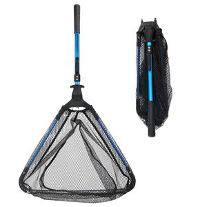 Épuisette de pêche pliable en nylon avec revêtement nano hexagonal durable de 5 mm, manche en alliage d'aluminium pliable avec poignée en EVA - Product Image 4