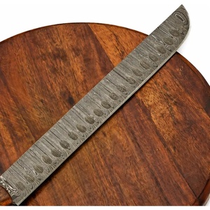 Cuchillo de Cocina de Acero de Damasco con Mango de Madera, Hoja de Corte Recto con Punta Caída, 15 Pulgadas de Largo, Grado Industrial, OEM, Alta Calidad - Product Image 5