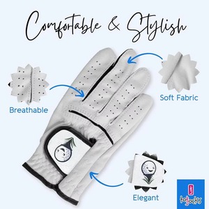 Guantes de Golf Blancos Junior de Primera Calidad, Material de Poliéster para Adultos, Agarre Superior, Duraderos, Antideslizantes, Disponibles en Cuero Genuino - Product Image 2