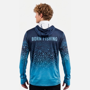 Custom Fishing Wear Hooded Uv Fishing Shirts Long Sleeve Moisture Wicking <b>Camo</b> Hoodies Lightweight Sun Protection Fishing Hoodie - Product Image 3
