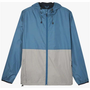 Veste de pluie coupe-vent imperméable respirante à séchage rapide, patchwork, légère, en polyester, avec capuche et fermeture éclair - Product Image 2