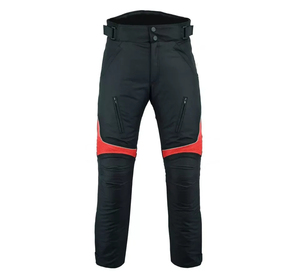 Pantalones de Motocicleta Unisex Grises de Poliéster/Algodón con Paneles Negros en las Rodillas, Transpirables, con Logotipo Impreso Digitalmente en la Parte Delantera, Personalizables, Ropa Deportiva - Product Image 1