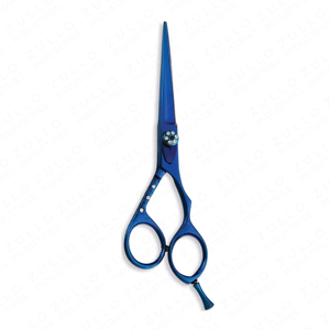 Custom Logo Blue Stainless Steel Barber Hair Cutting Scissors Sharp Blade Professional Salon Shears Hot Sale <b>Tool</b> - Product Image 4