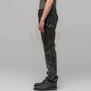 Pantalon en cuir véritable décontracté pour homme de haute qualité, best-seller avec logo personnalisé pour motards - Product Image 3