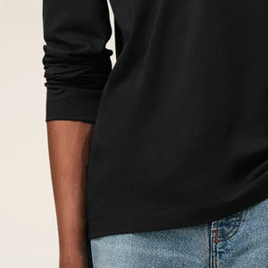 Camiseta de Hombre 100% Algodón Oversize con Hombros Caídos, Lisa, de Manga Larga, Estilo Urbano, de Gran Gramaje, Color Sólido 2026 - Product Image 3