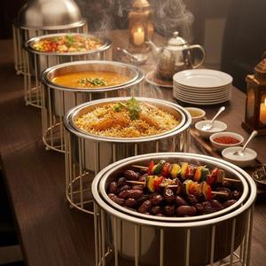 Réchaud de buffet minimaliste en acier inoxydable avec couvercle en dôme et support à bougie pour une utilisation moderne lors des dîners et des buffets - Product Image 6