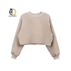 Sudadera Corta de Forro Polar para Mujer, Sudadera Informal Estampada - Product Image 1