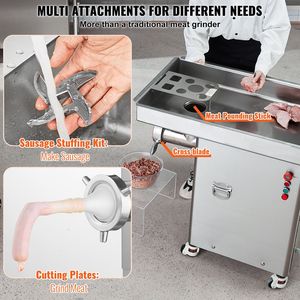 Commercial Stainless Steel Electric <b>Meat</b> <b>Grinder</b> 36.7 Lbs/Min Capacity with Blade Grinding Plate for Sausage Maker & <b>Meat</b> Mincer - Product Image 3
