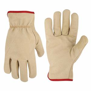 Guantes de Piel de Cabra Beige de Alta Calidad, Resistentes a la Abrasión, para Conducir, Jardinería y Protección de Manos - Product Image 1
