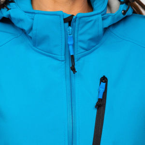 Chaqueta Softshell de Lona Impermeable para Invierno, Personalizada OEM, para Mujer, Cierre de Cremallera, Diseño Transpirable, Largo Regular - Product Image 4