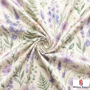 Custom Digital Printed Polyester Fabric Soft Lightweight Custom Manufacturing Service For Garments Dresses Textiles - Product Image 1