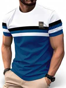 T-shirt à manches courtes pour homme Oneten Apparels, coupe classique, col rond, logo sur le devant, tricoté, 100% coton, sportif - Product Image 1