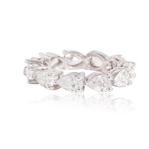 Anillo de Diamantes Cultivados en Laboratorio con Corte Pera en Oro de 14K, Anillo de Eternidad para Boda, Unisex, de Lujo - Product Image 1