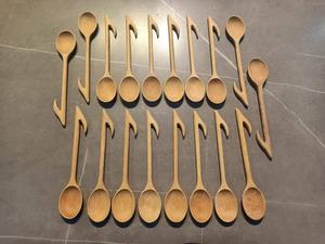 Cuillère de cuisine en bois du Vietnam, faite à la main, pour cuisiner, mélanger, servir, ustensile rustique en bois, vaisselle vietnamienne - Product Image 2