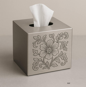 Handmade Customized Silver Polished Metal Iron Tissue <b>Box</b> Simple Fancy Luxury Design for Kitchen Dinning Table Wholesale Supply - Product Image 6