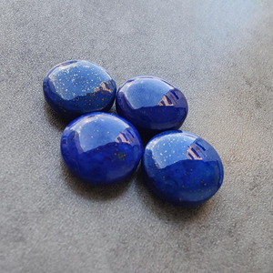 Lapis-lazuli naturel, cabochon briolette de forme ronde, pierre précieuse calibrée, pour la fabrication de bijoux, vente en gros, toutes tailles disponibles - Product Image 3