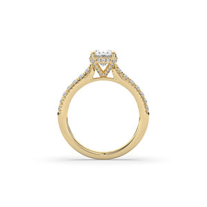 Anillo de Diamante de Laboratorio en Oro de 14 Quilates Personalizado, 1.972 Quilates, Corte Oval Brillante Mixto, Joyería Fina Moderna, Anillo de Compromiso, Regalo para Novia - Product Image 2