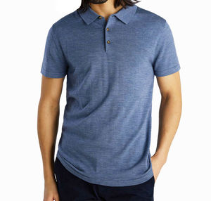 Camiseta de Manga Corta con Cuello en V de Lana Merino Premium, Secado Rápido, Transpirable, para Hombre - Product Image 3