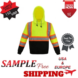 Sudadera de Seguridad Reflectante de Alta Visibilidad Clase 3, Impermeable, Fluorescente Amarilla, Talla 5XL, para Obras de Construcción - Product Image 3