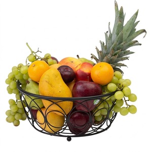 Canasta de Frutas Moderna de Acero Inoxidable Negro, Ecológica, para Encimera de Cocina, de Gran Capacidad, para Almacenamiento de Frutas - Product Image 1