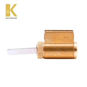 Cilindro de Cerradura de Puerta KW Keyway, Latón Personalizado de 32 mm, Latón Satinado, Longitud del Cilindro Ajustable - Product Image 4