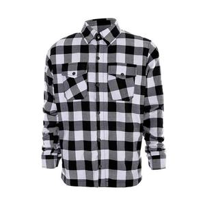 Wholesale High Quality Custom Logo Embossed Beaded Aramid Lined Breathable Full Sleeve % Cotton Motorcycle <b>Flannel</b> Shirt - Product Image 1