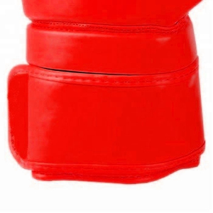 Red PU Leather <b>Waterproof</b> Boxing Gloves with for Wrist Closure for Adults Martial Arts Training by Dawnforce Fight Gear - Product Image 5