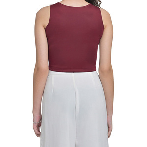 Women's Tank <b>Tops</b> Spandex Cotton Jersey Fabric Quick Dry Breathable Eco-Friendly Casual O-Neck - Product Image 4