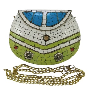 Bolso de fiesta de noche con mosaico de Metal hecho a mano más vendido, bolso de mujer con cierre abierto a precio mayorista - Product Image 1