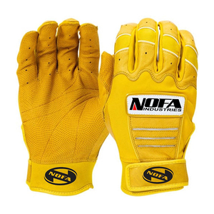 NOFA INDUSTRIES Orange Leather Batting Gloves Ambidextrous <b>Hook</b> And Loop Closure Durable Training Unisex Adult - Product Image 6
